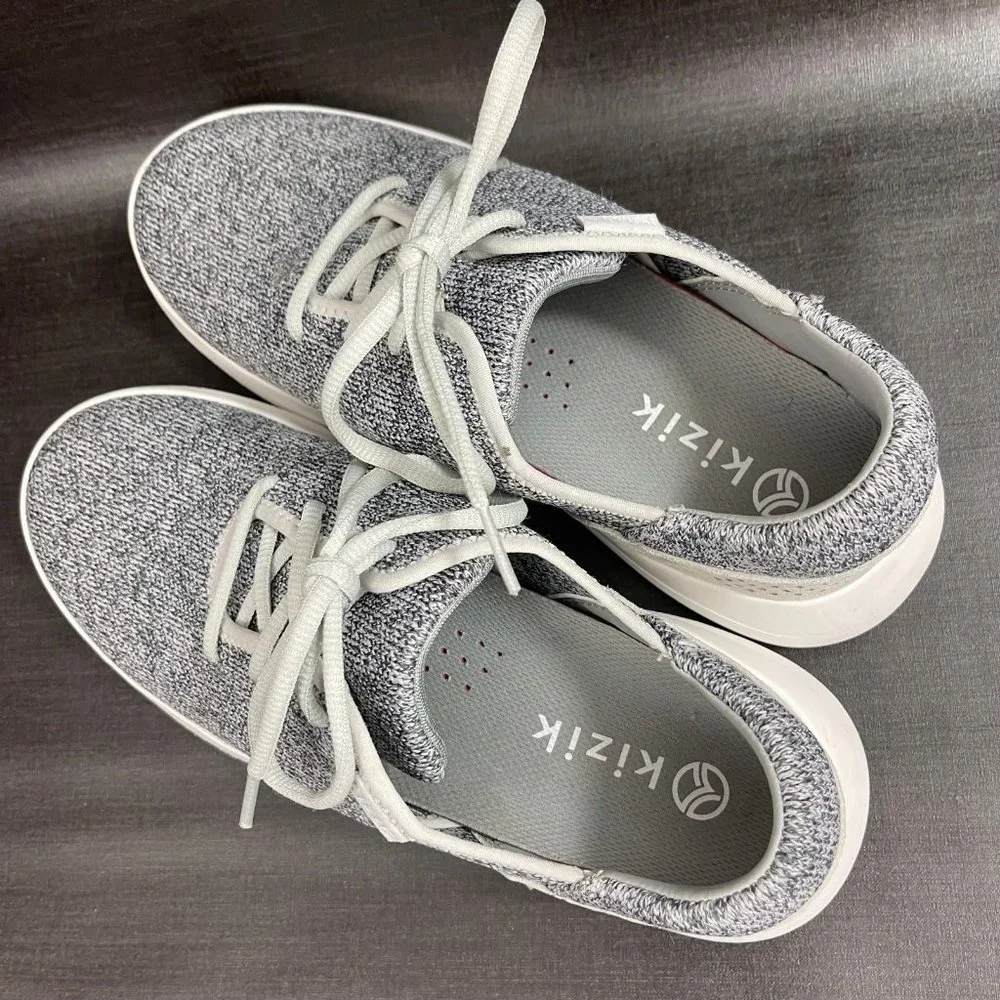 Kizik Madrid Eco Knit Women’s size 8.5 Heathered Grey Slip On Casual Shoes_10